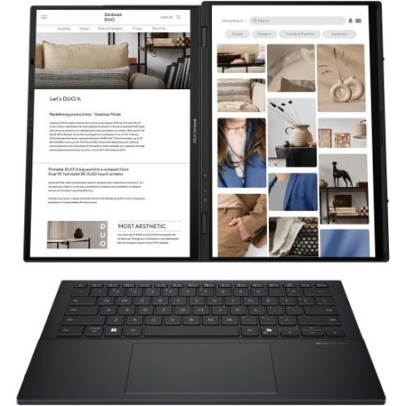 Laptop ASUS Zenbook Duo, UX8406CA-PZ166X, 14.0-inch, 3K (2880 x 1800) OLED 16:10 aspect ratio, Intel® Core™ Ultra 9 Processor 28